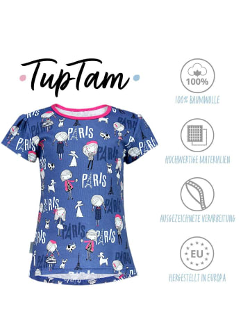 TupTam 3er- Set Kurzarmshirts in rosa-kombi