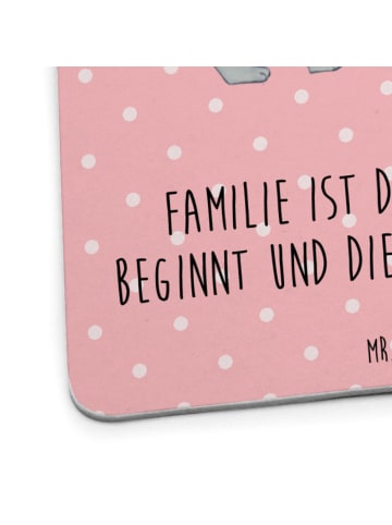 Mr. & Mrs. Panda Bierdeckel Koala Familie mit Spruch in Rot Pastell