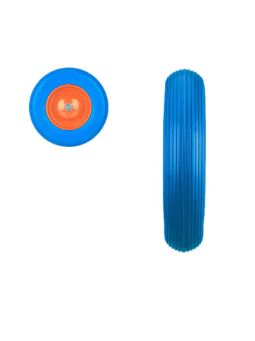 relaxdays Schubkarrenrad in Blau/ Orange - 4.80 4.00-8