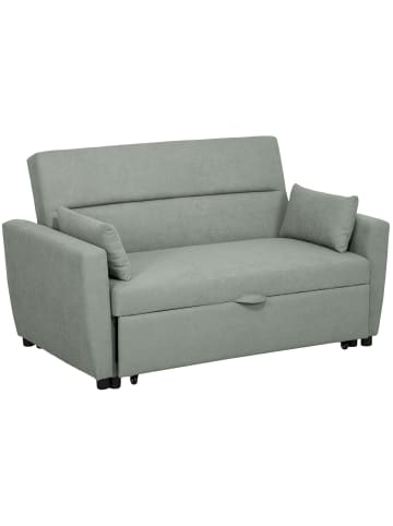 HOMCOM Schlafsofa-155B x 90T x 88,5H cm-Hellgrau