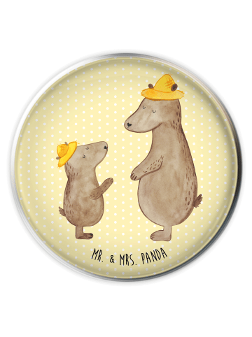 Mr. & Mrs. Panda waschbeckenstöpsel Bären mit Hut ohne Spruch in Gelb Pastell