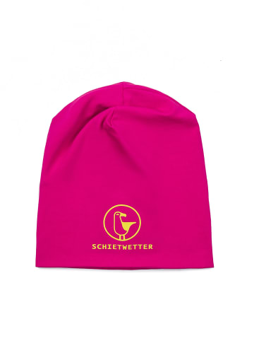 SCHIETWETTER Beanie für Kids mit Print Möwe in fuchsia/green