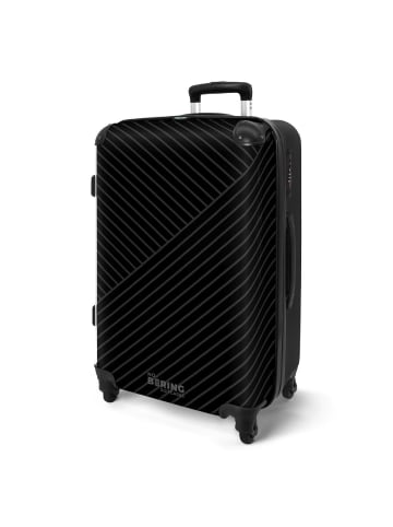 NoBoringSuitCases Suitcase, Koffer, Reisekoffer Schwarzes Linienmuster