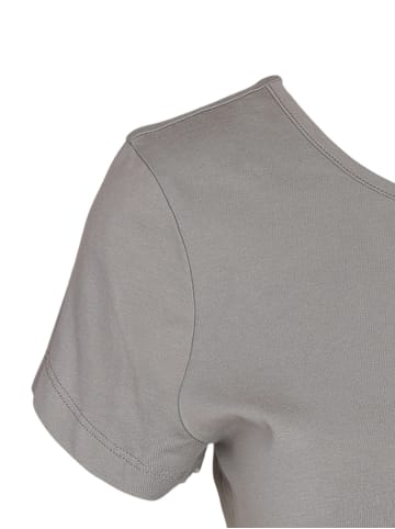 Noisy may Top enger Schnitt Rundhals Kappenärmel in Grau