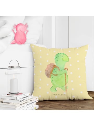 Mr. & Mrs. Panda kissen bedruckt Schildkröte Wanderer ohne Spruch in Gelb Pastell