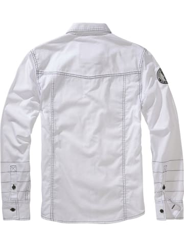 Brandit Hemd "Luis Vintage Shirt Long Sleeve" in Weiß