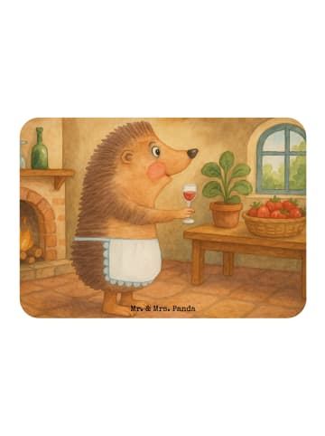 Mr. & Mrs. Panda Kühlschrankmagnet Igel Wein Design ohne Spruch in Weiß