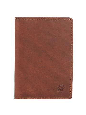 Esquire Dallas Kreditkartenetui RFID Schutz Leder 7.5 cm in braun