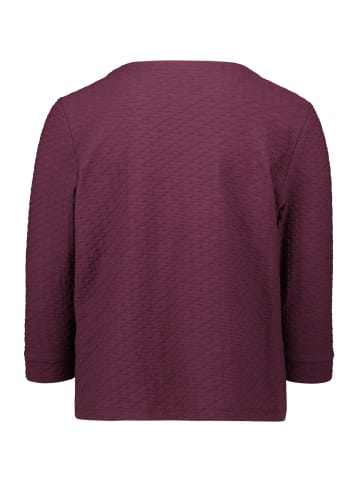 BETTY & CO Strukturshirt mit Rundhalsausschnitt in Dark Aubergine