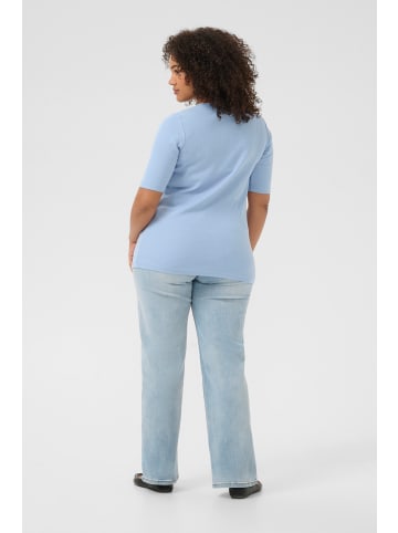 KAFFE curve T-shirt KCcarina Tight fit in Soft Chambray