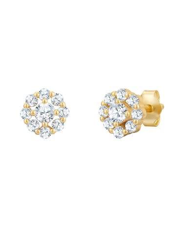 Glanzstücke München Ohrstecker aus Sterling Silber mit Zirkonia in gelbgold