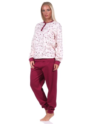 NORMANN r interlock Pyjama lang Bündchen - 69487 in creme