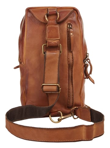 X-ZONE Crossover Bag echt Leder in cognac