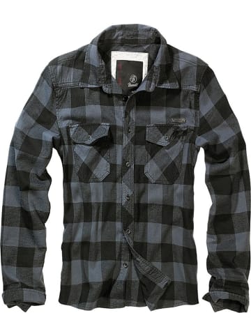 Brandit Hemd "Check Shirt Long Sleeve" in Schwarz