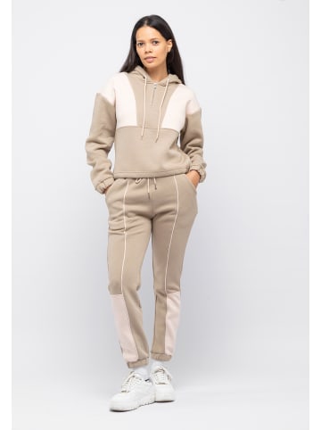 Tom Barron Trainingsanzug Casual Oversize Tracksuit Half Zipper In Front in braun