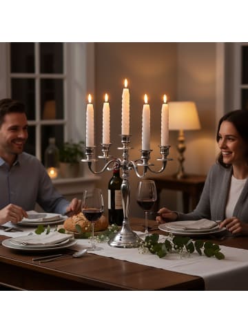 relaxdays 6 x LED Stabkerzen in Weiß