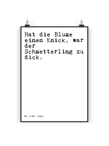 Mr. & Mrs. Panda Bild Hat die Blume einen... mit Spruch in Weiß