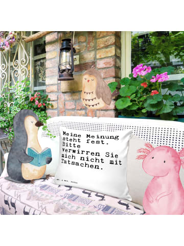 Mr. & Mrs. Panda Sofakissen Meine Meinung steht fest.... mit Spruch in Weiß