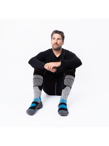 Occulto 2er Pack Skisocken Felix in Grau-Blau