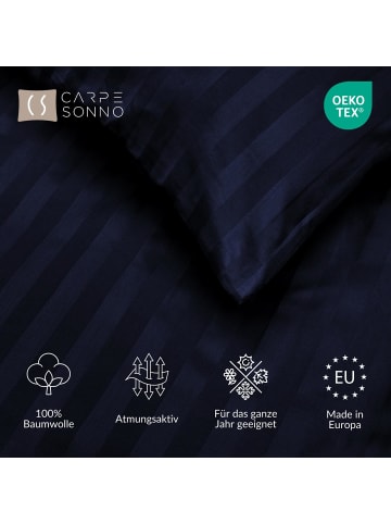 Carpe Sonno Damast Bettwäsche in Blau