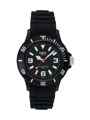 NEO Watch NEO Watch Armbanduhr aus Kunststoff in Schwarz