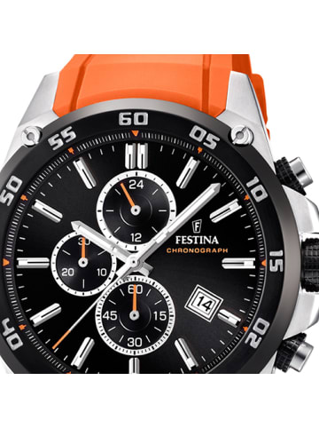 Festina Analog-Armbanduhr Festina The Originals orange extra groß (ca. 47mm)