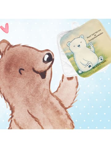 Mr. & Mrs. Panda Ofenhandschuhe Eisbär Faul Design mit Spruch in Weiß