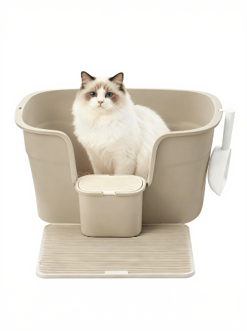 Feandrea Katzentoilette Boxal in Cappuccinobeige - (B)76 x (H)33 x (T)64 cm