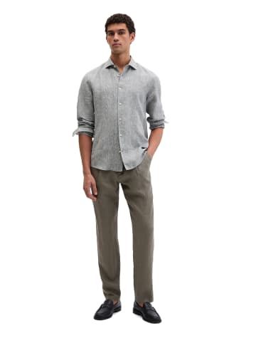 Marc O'Polo Haifischkragen-Hemd shaped in Medium Blue