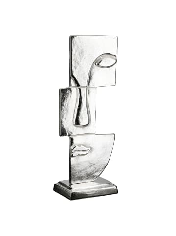 GILDE Skulptur Small Lips silberfarben - (H) 44 cm