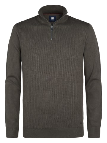 Petrol Industries Strick-Half-Zip-Pullover Augusta in Grau