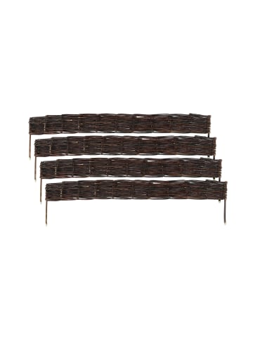 relaxdays 2 x Beeteinfassung in Braun - (B)100 x (H)10 cm