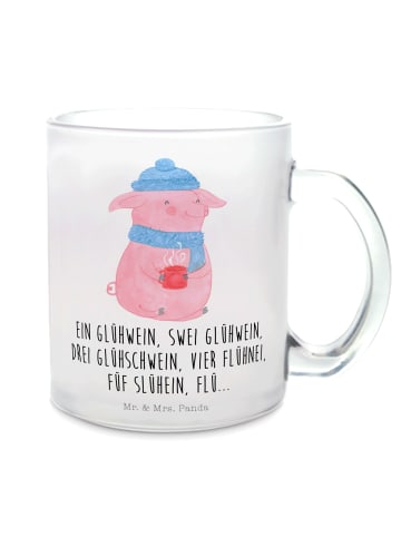 Mr. & Mrs. Panda Trinkbecher Schweinchen Glühwein mit Spruch in Transparent