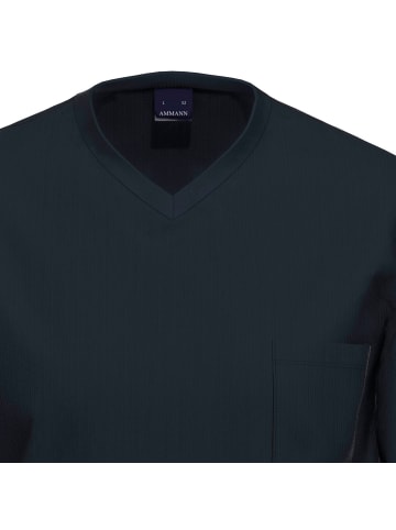 Ammann Single-Jersey Bio Langarmshirt in dunkelblau