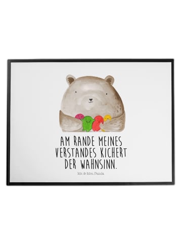 Mr. & Mrs. Panda Schreibtischunterlage Bär Gefühl mit Spruch in Weiß