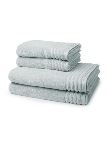 Vossen 2 X Handtuch 2 X Duschtuch im Set Vienna Style Supersoft in Light grey