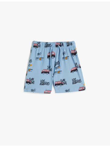 KOTON Shorts in Blau Gemustert