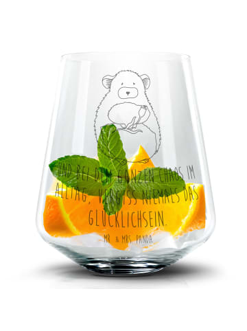 Mr. & Mrs. Panda Cocktail Glas Chinchilla Blume mit Spruch in Transparent
