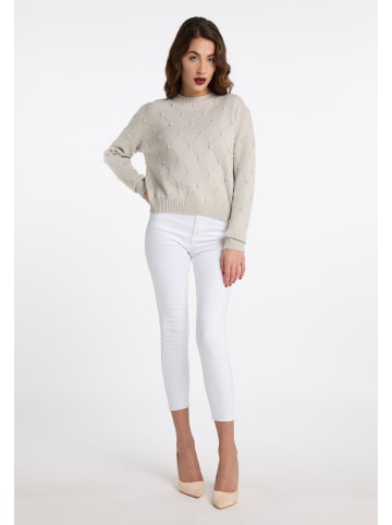 faina Damen Strickpullover in Hellgrau
