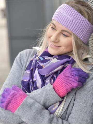 styleBREAKER Strickhandschuhe mit Farbverlauf in Schwarz-Dunkelgrau