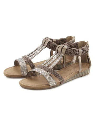 LASCANA Sandale in taupe