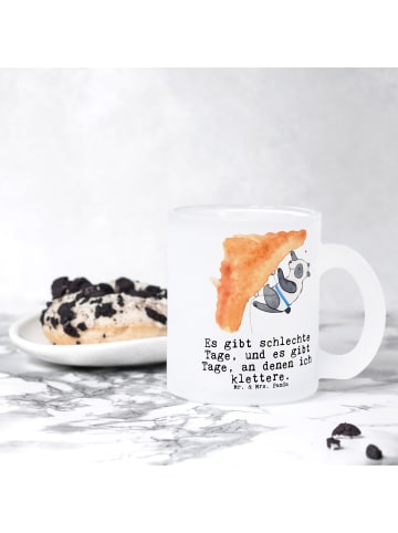 Mr. & Mrs. Panda Becher Panda Klettern mit Spruch in Transparent