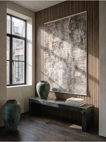 KADIMA DESIGN Kurzflorteppich Vintage robust pflegeleicht Wohnzimmer Flur in Mehrfarbig