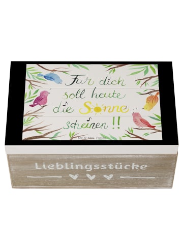 Mr. & Mrs. Panda Aufbewahrungsbox Vögel Sonne mit Spruch in Bunt