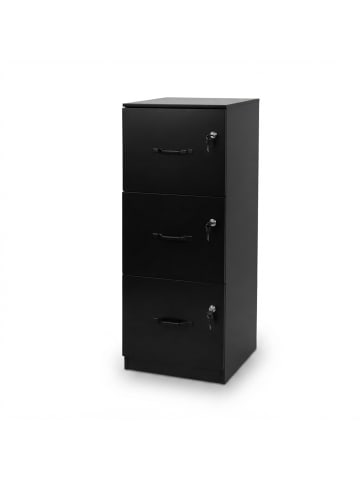 relaxdays Aktenschrank in Schwarz - (B)40 x (H)103 x (T)40 cm