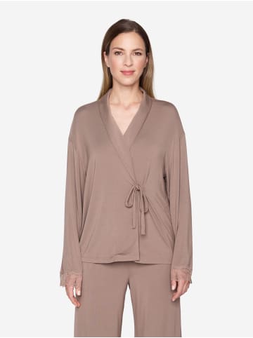 JOOP! Pyjamaoberteil Grace Cardigan in brown lentil