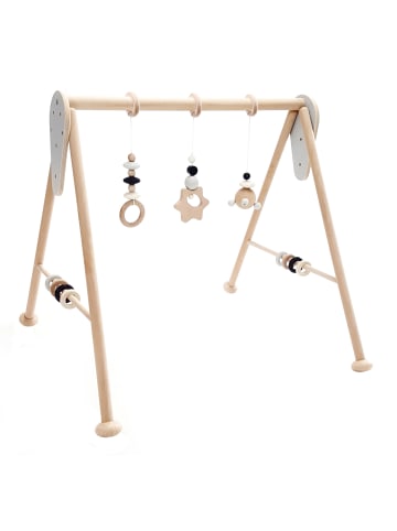 Hess Holzspielzeug  Babyspielgerät "Stern" nature/schwarz