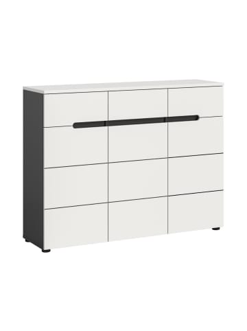 ebuy24 Schuhschrank Canu Weiß 120 x 37 cm