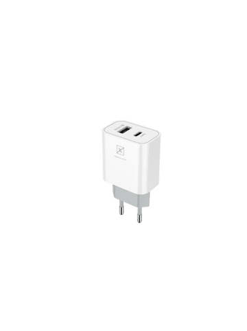 Wisam Wandladegerät MX Alfa 20W PD+QC, USB-A+C + C/C-Kabel 20W PD, Weiß
