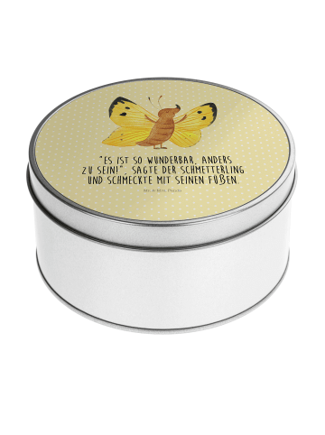 Mr. & Mrs. Panda Teedose Schmetterling Zitronenfalter mit Spruch in Gelb Pastell